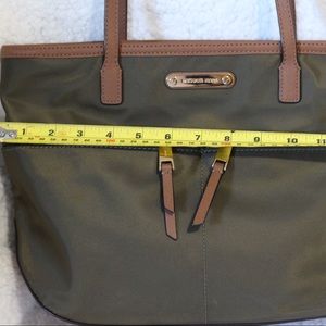 Michael Kors Olive and Tan Tote Bag